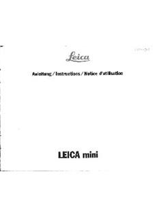 Leica Mini manual. Camera Instructions.
